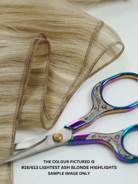#18 Dark Ash Blonde Genius Weft Extensions