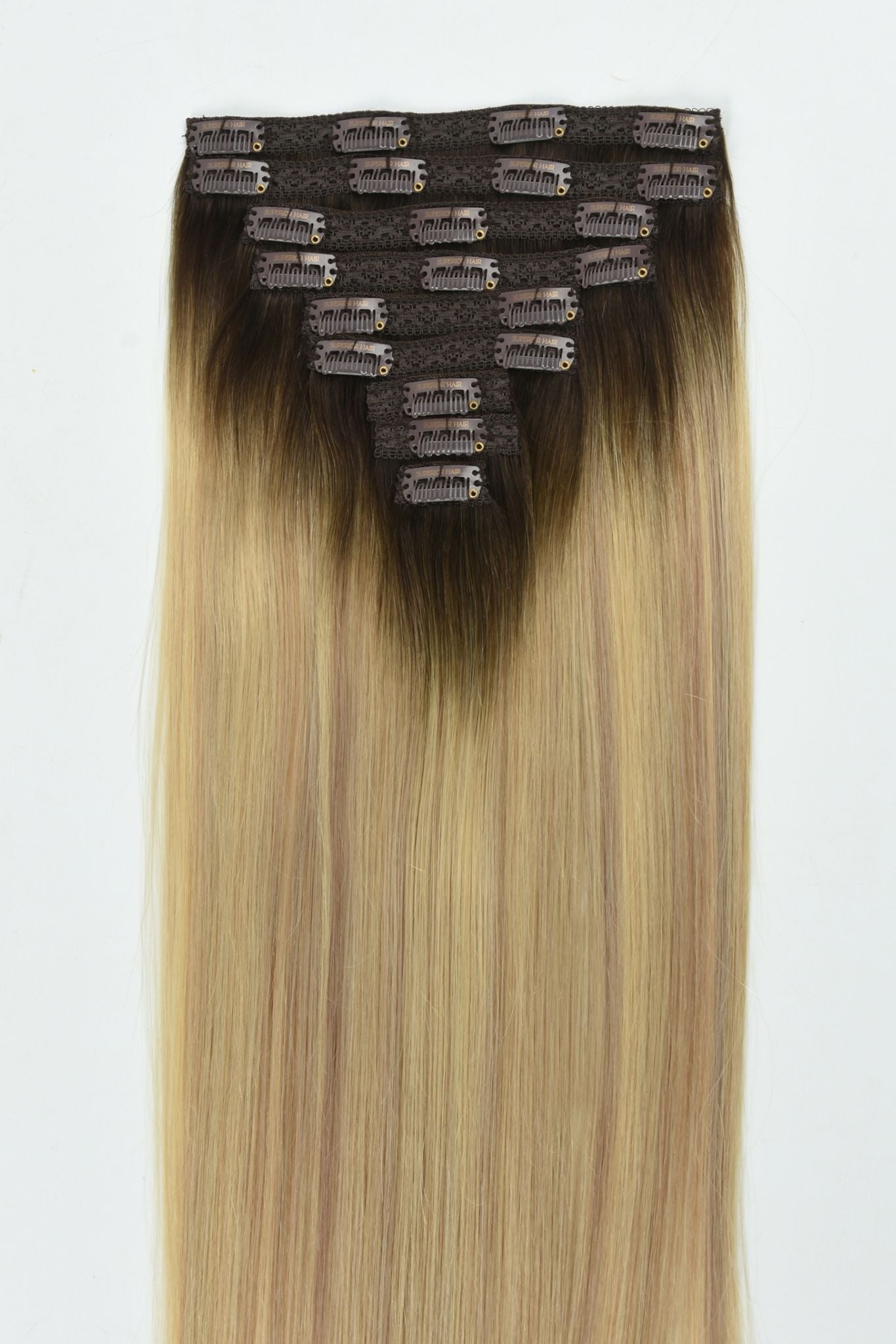 #Iced Coffee Balayage Classic Clip In Hair Extensions 9pcs