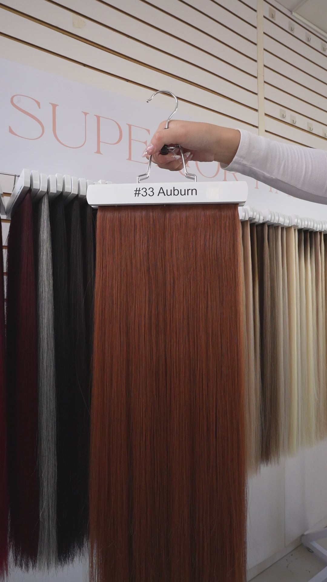 Load video: #33 Auburn Flat Tip Extensions