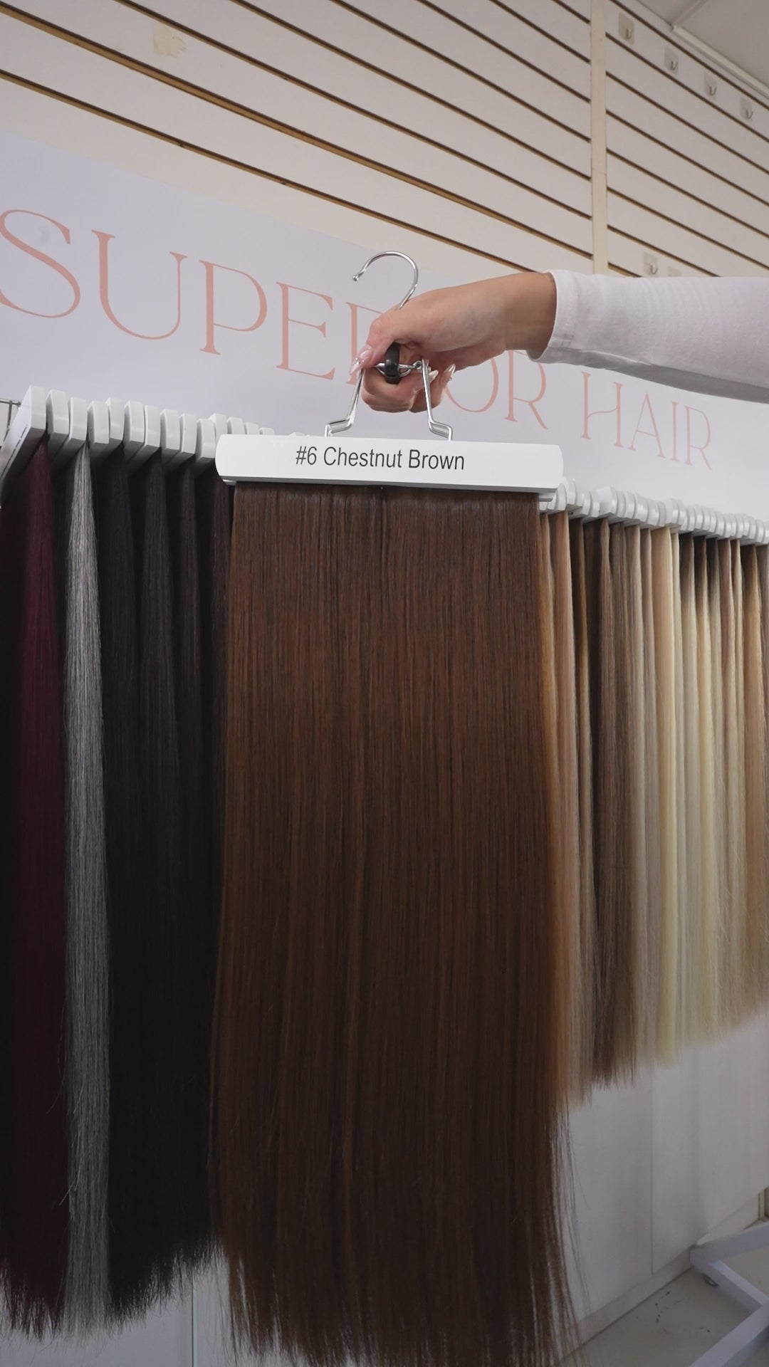 Load video: #6 Chestnut Brown Butterfly Genius Weft Extensions