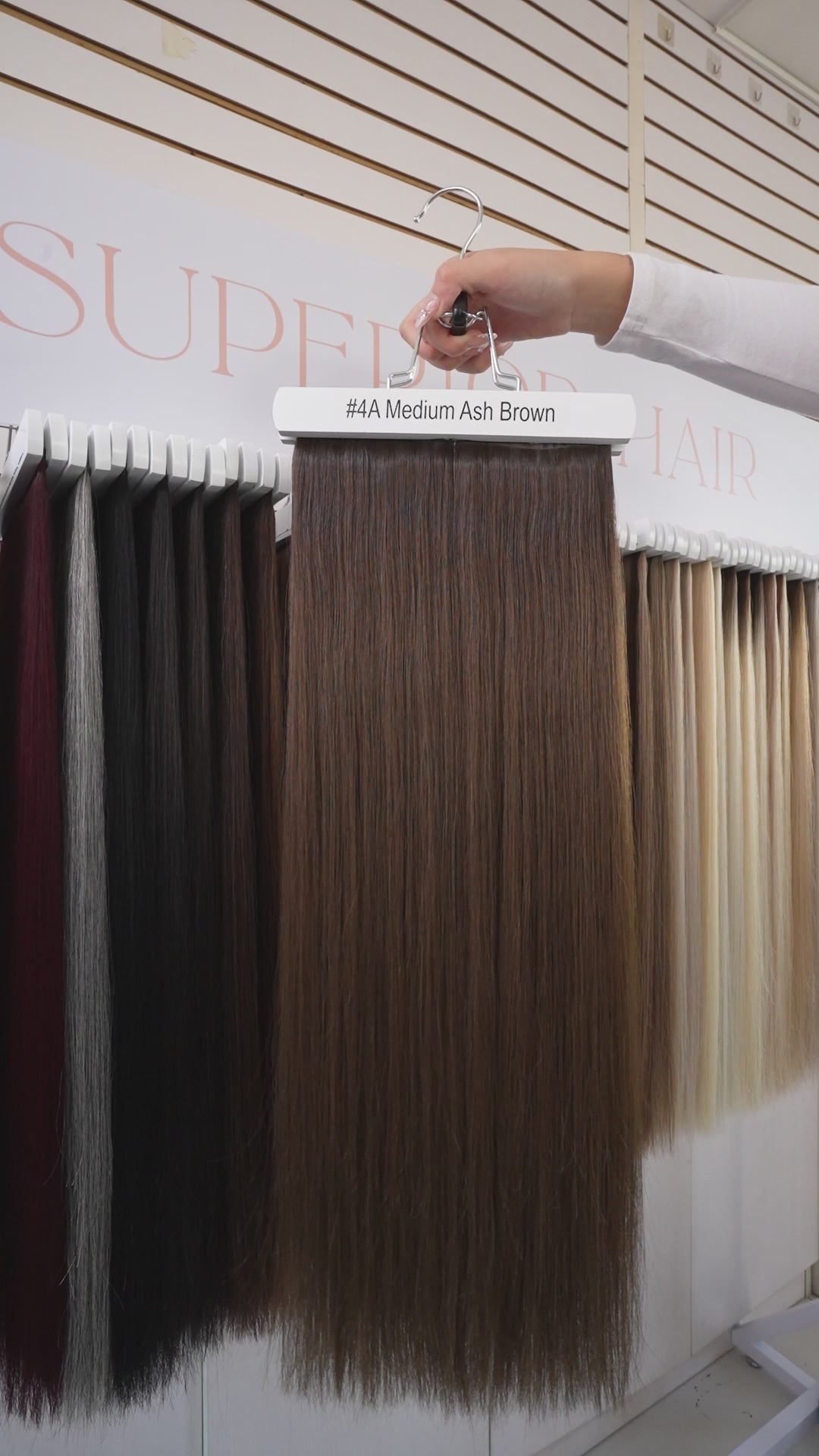 Load video: #4A Ash Brown Flat Tip Extensions