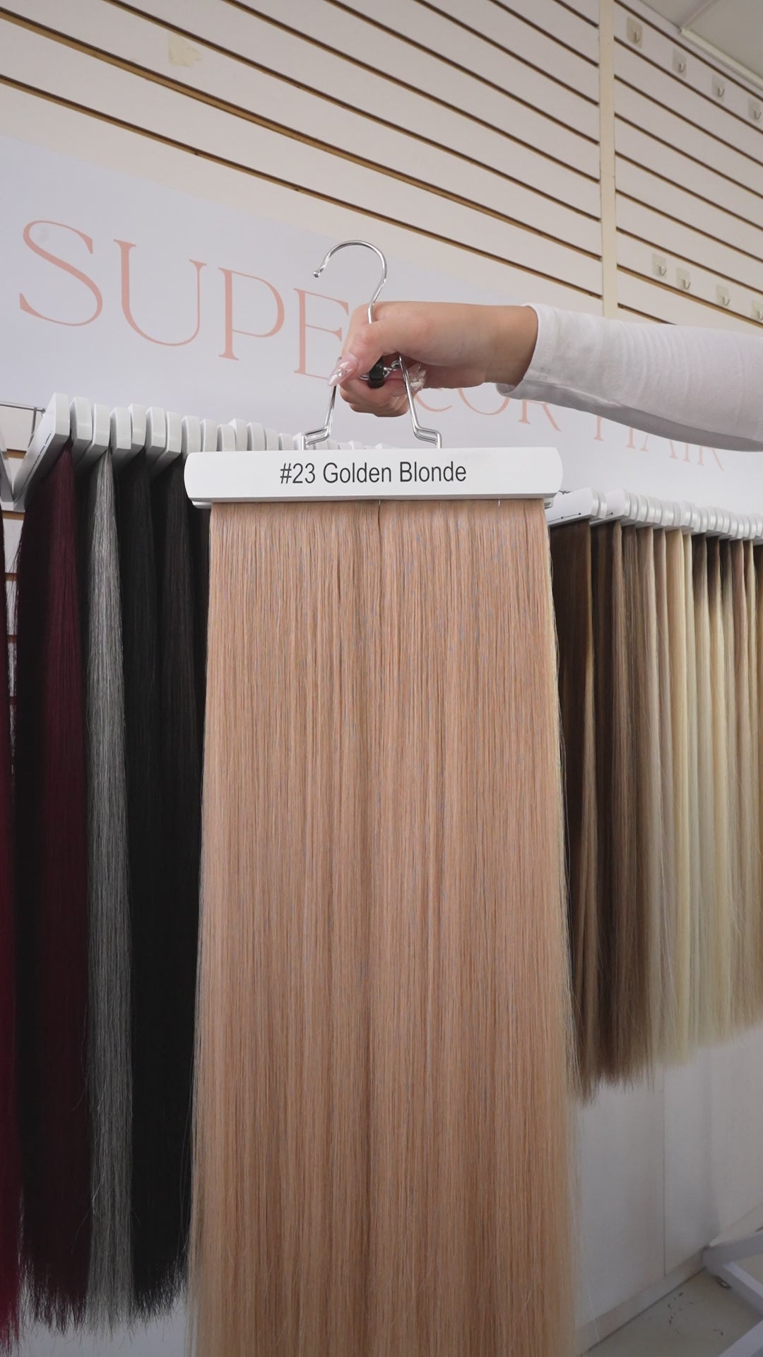 Load video: #23 Golden Blonde Micro Bead ITips Extensions