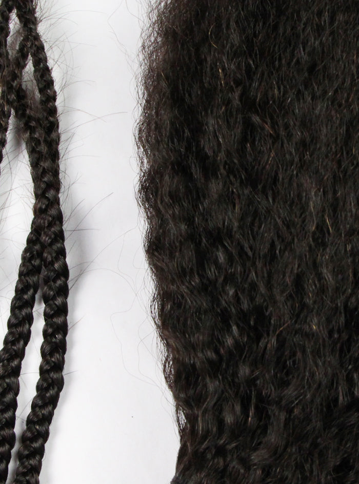 easy hairstyles braids, Kinky Blow-out Closures