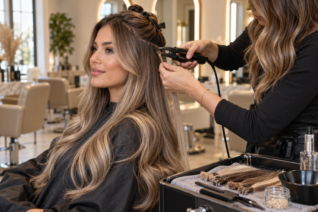 Hot Fusion Keratin U-Tip Extensions: Application to Removal