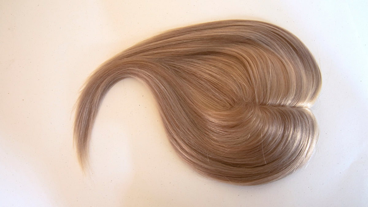 #18/60 Pearl Ash Blonde Human Hair Topper