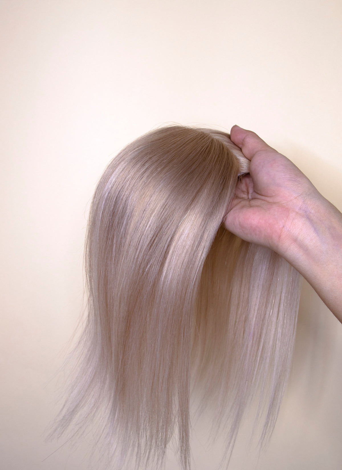 #18/60 Pearl Ash Blonde Human Hair Topper