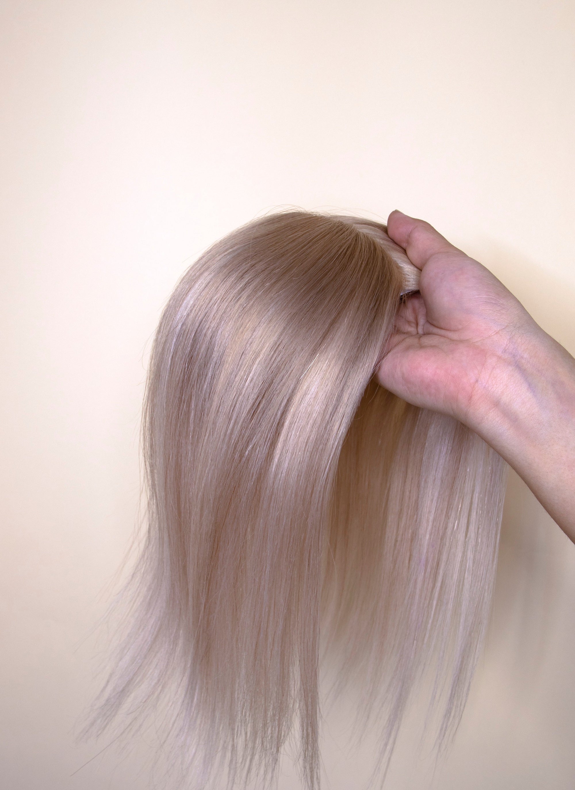 #18/60 Pearl Ash Blonde Human Hair Topper