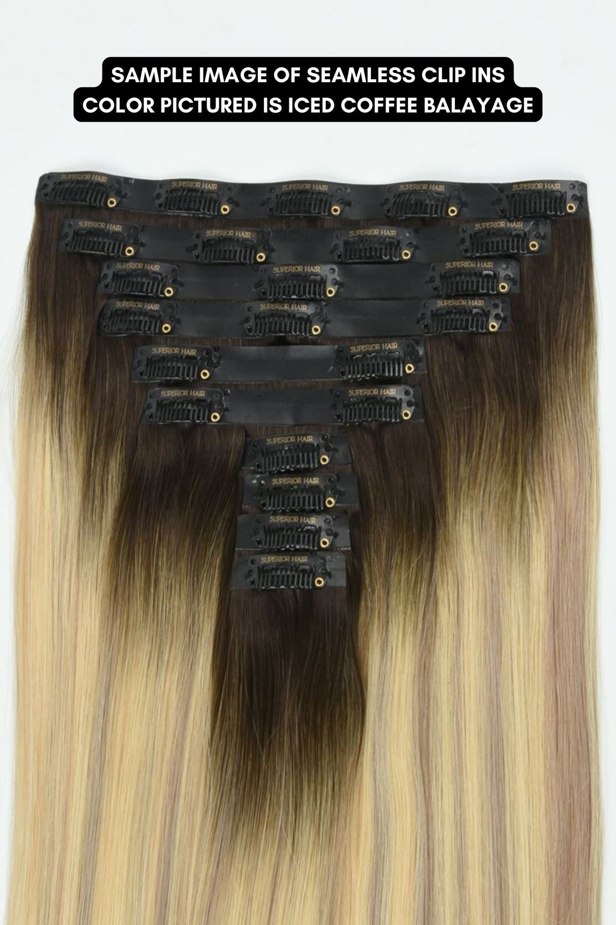 #23 Golden Blonde Seamless Clip In Hair Extensions