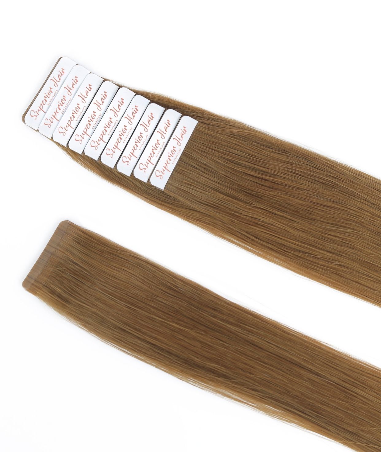 #12 Dark Honey Seamless Tape In Hair Extensions