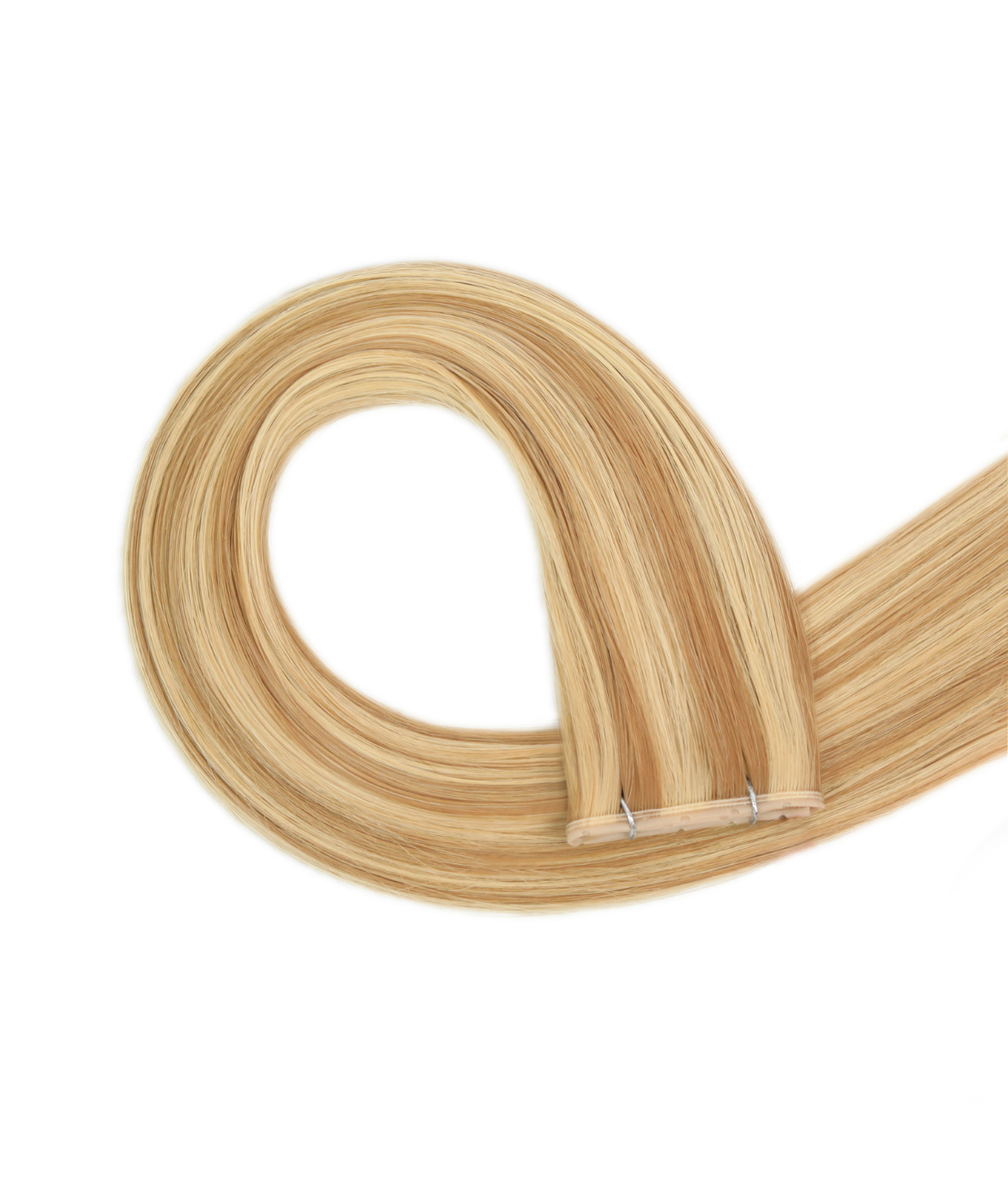 #16/22 Caramel Light Blonde Mix Butterfly Genius Weft Extensions