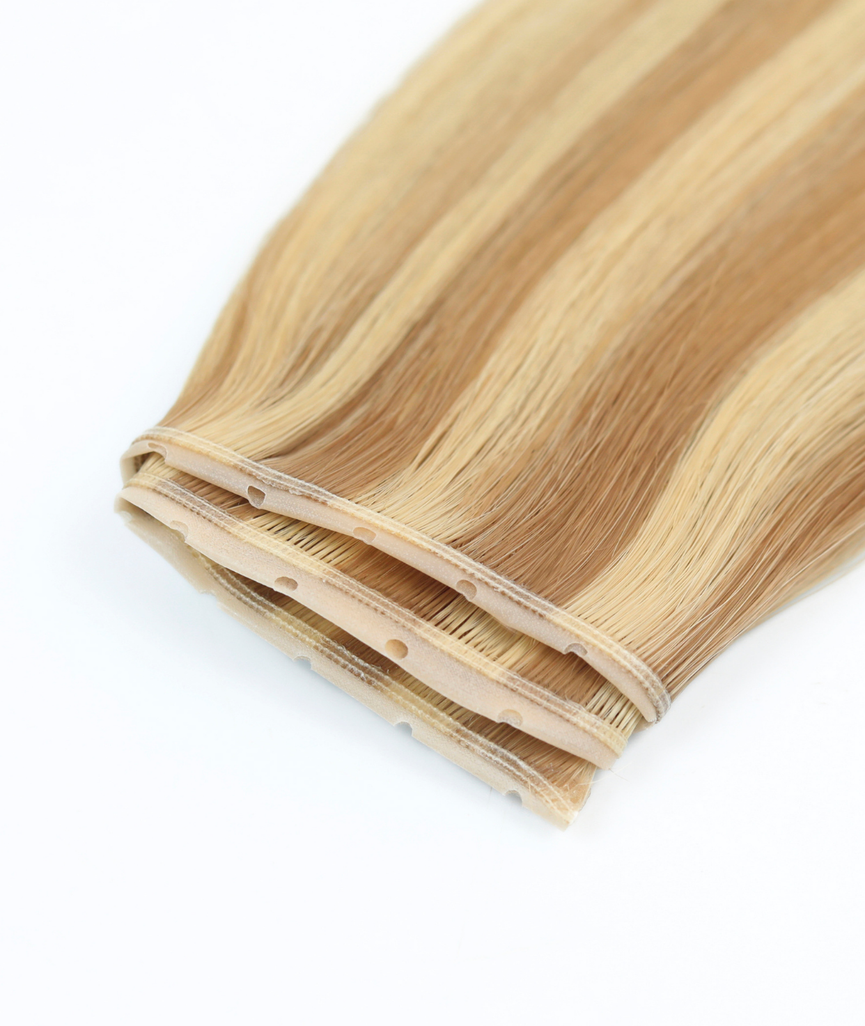 #16/22 Caramel Light Blonde Mix Butterfly Genius Weft Extensions
