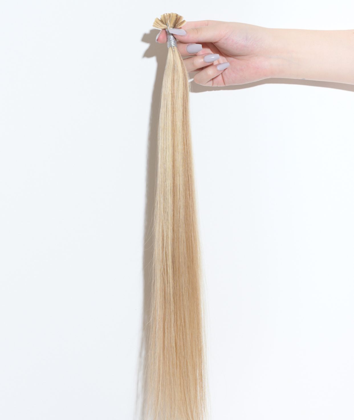 #16/22 Caramel Light Blonde Mix Pre Bonded U Tip Extensions
