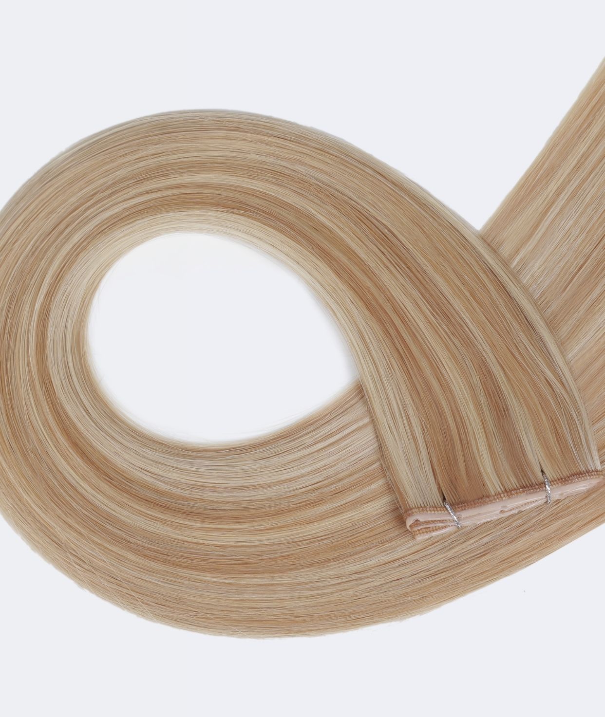 #16/22 Caramel Light Blonde Mix Butterfly Genius Weft Extensions