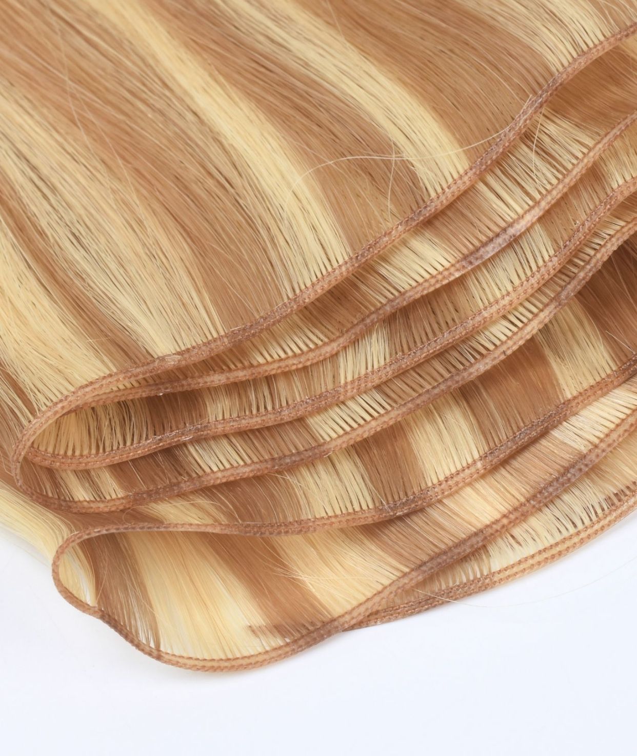 #16/22 Caramel Light Blonde Highlights Genius Weft Extensions