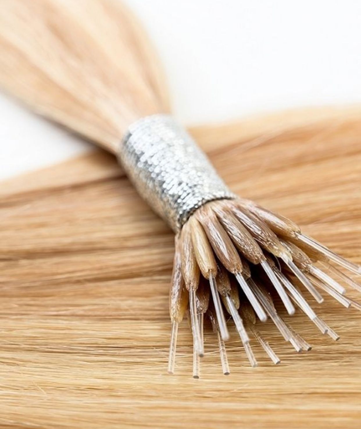 #16/22 Caramel Light Blonde Mix Nano Tip Hair Extensions