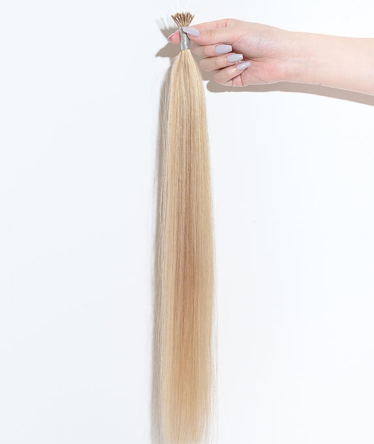 #16/22 Caramel Light Blonde Mix Nano Tip Hair Extensions