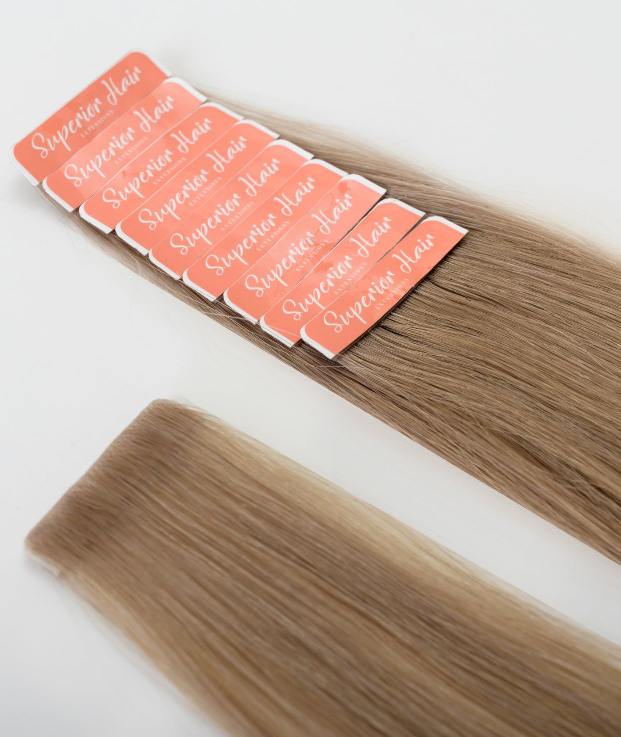 #16 Caramel Dark Blonde Invisi Tape Hair Extensions