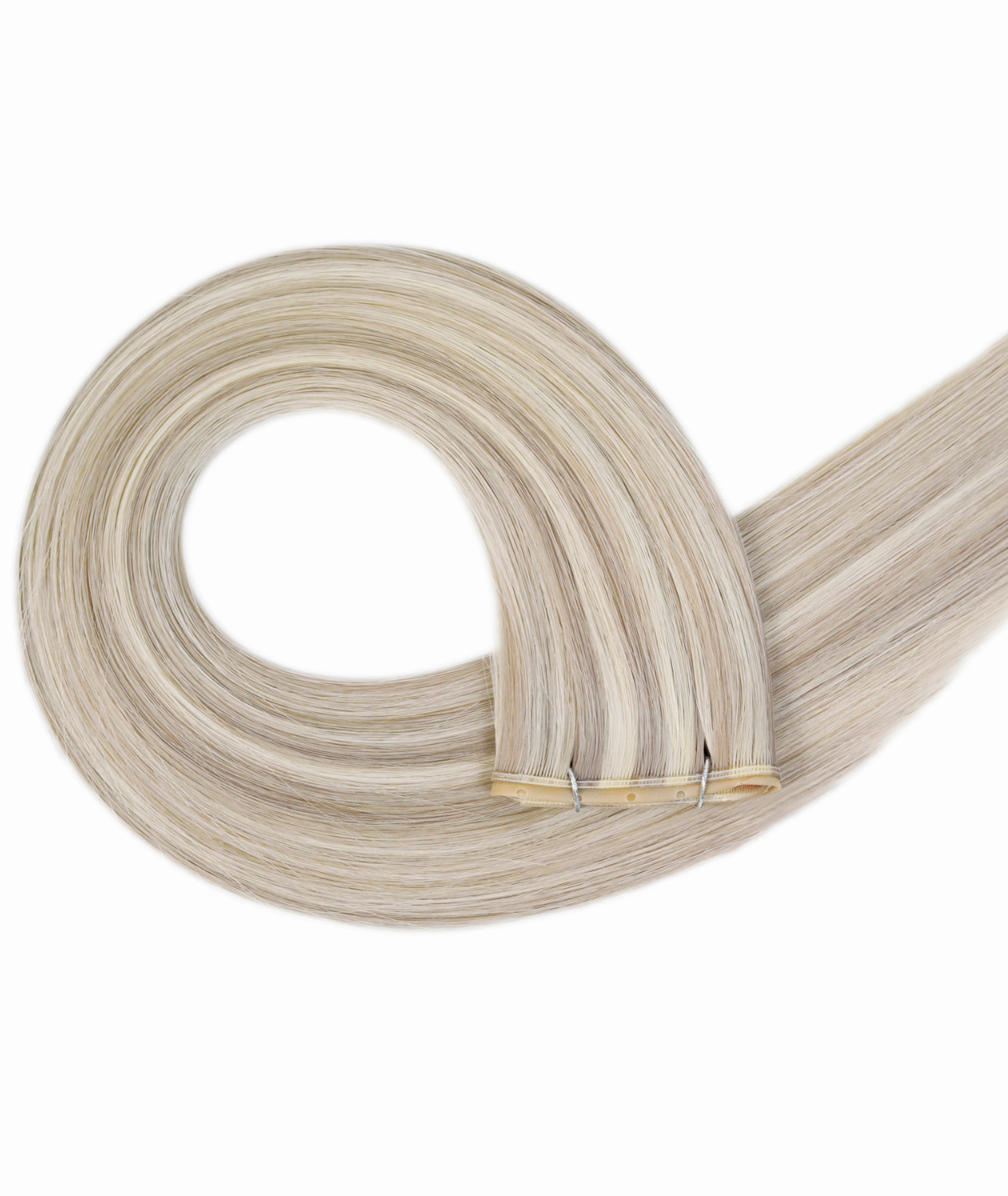 #18/60 Pearl Ash Blonde Highlights Butterfly Genius Weft Extensions