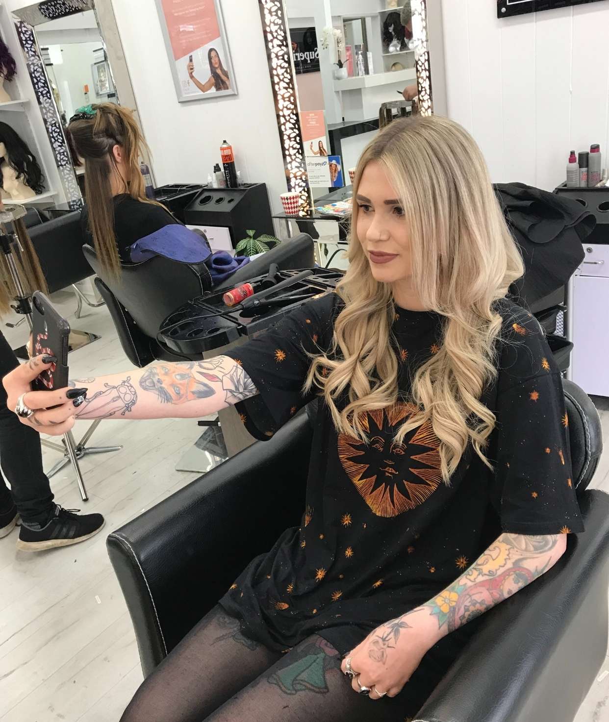 #18/613 Ash Blonde Highlights Ponytail Extensions