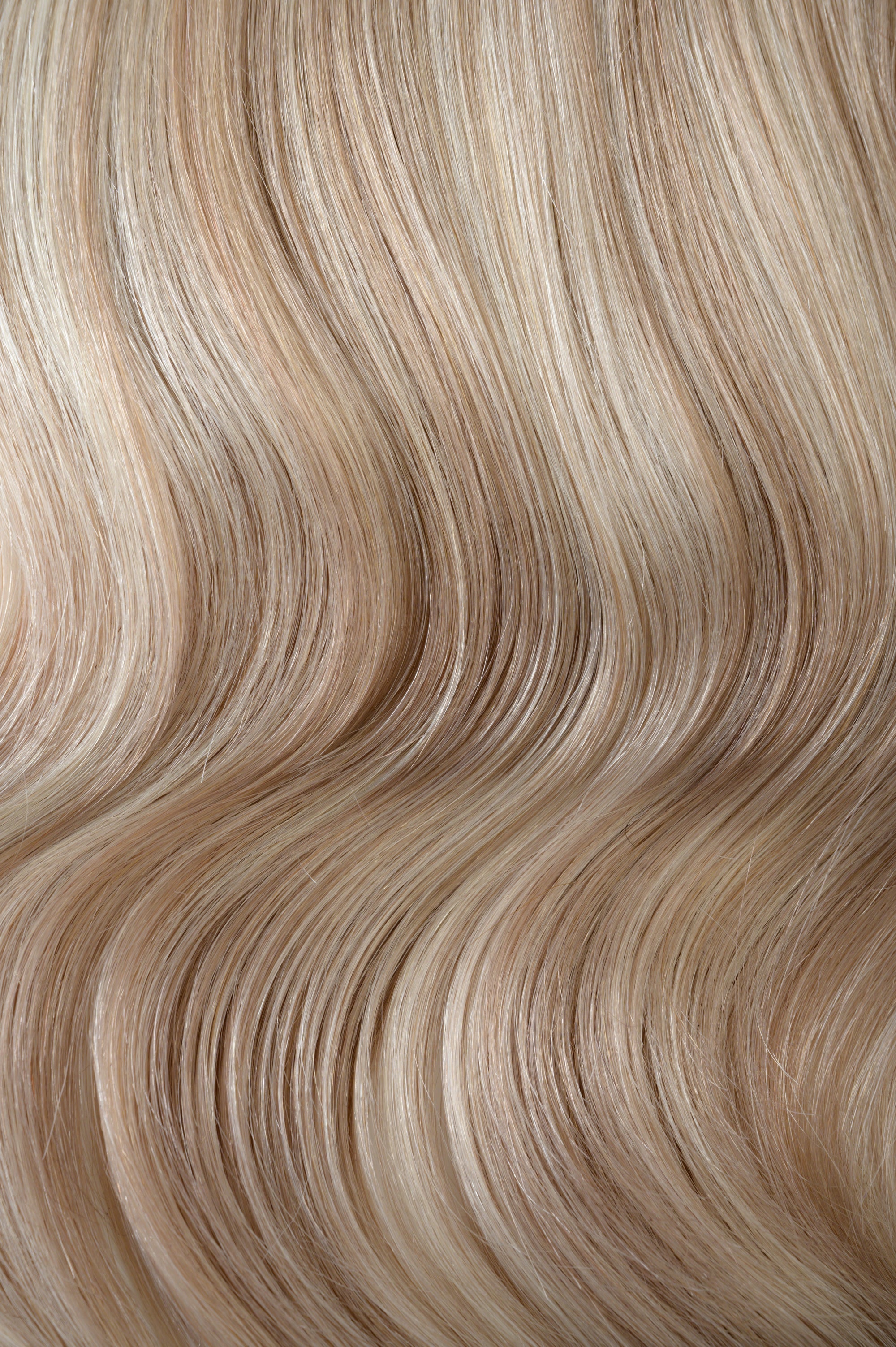 #18/60 Pearl Ash Blonde Highlights Flat Weft Extensions