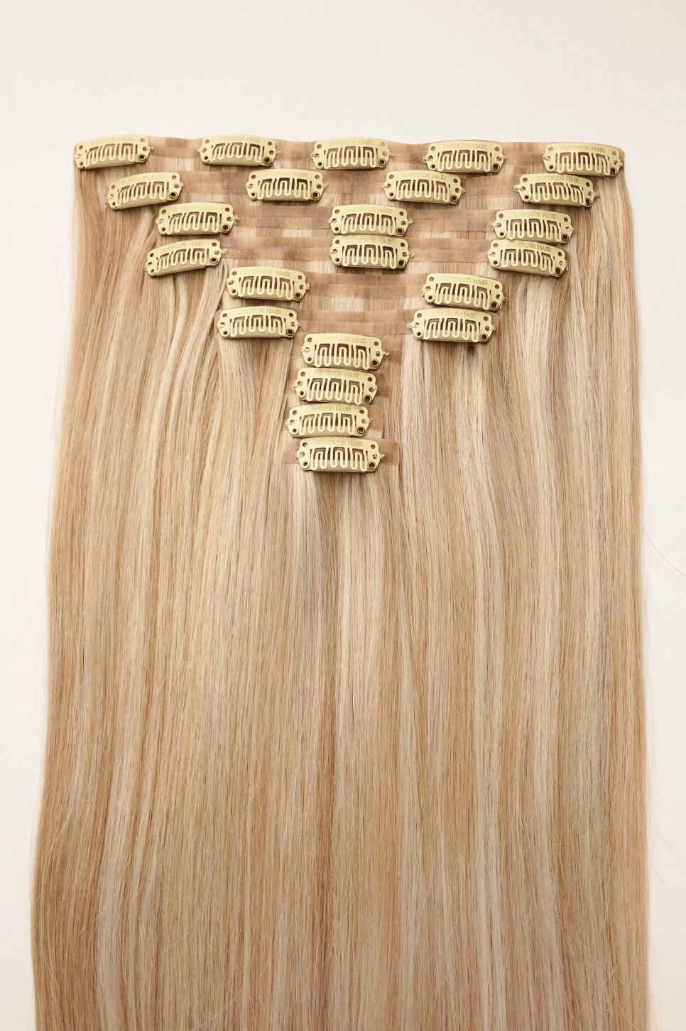 #18/60 Pearl Ash Blonde Highlights Seamless Clip In