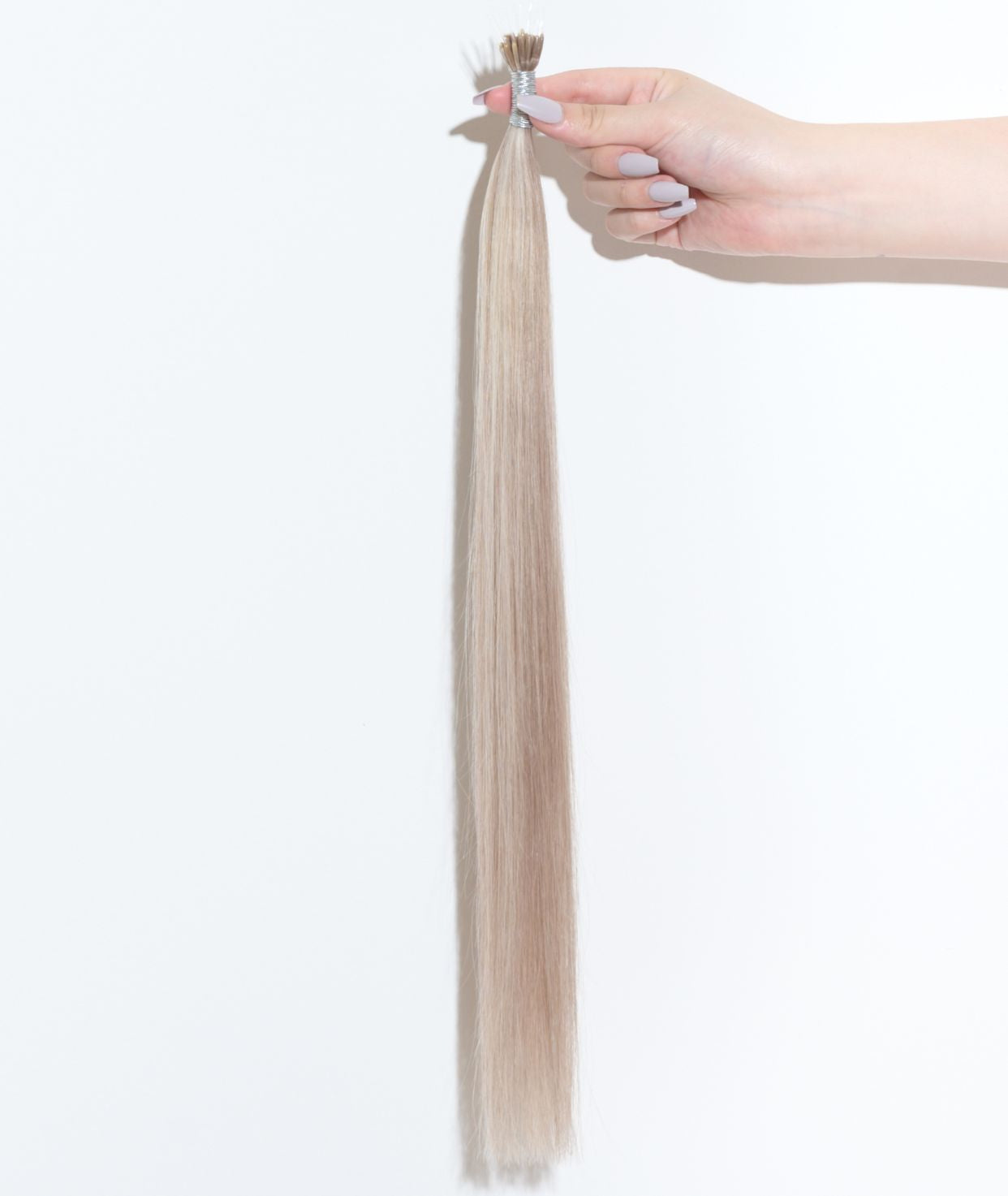 #18/60 Pearl Ash Blonde Highlights Nano Tip Hair Extensions