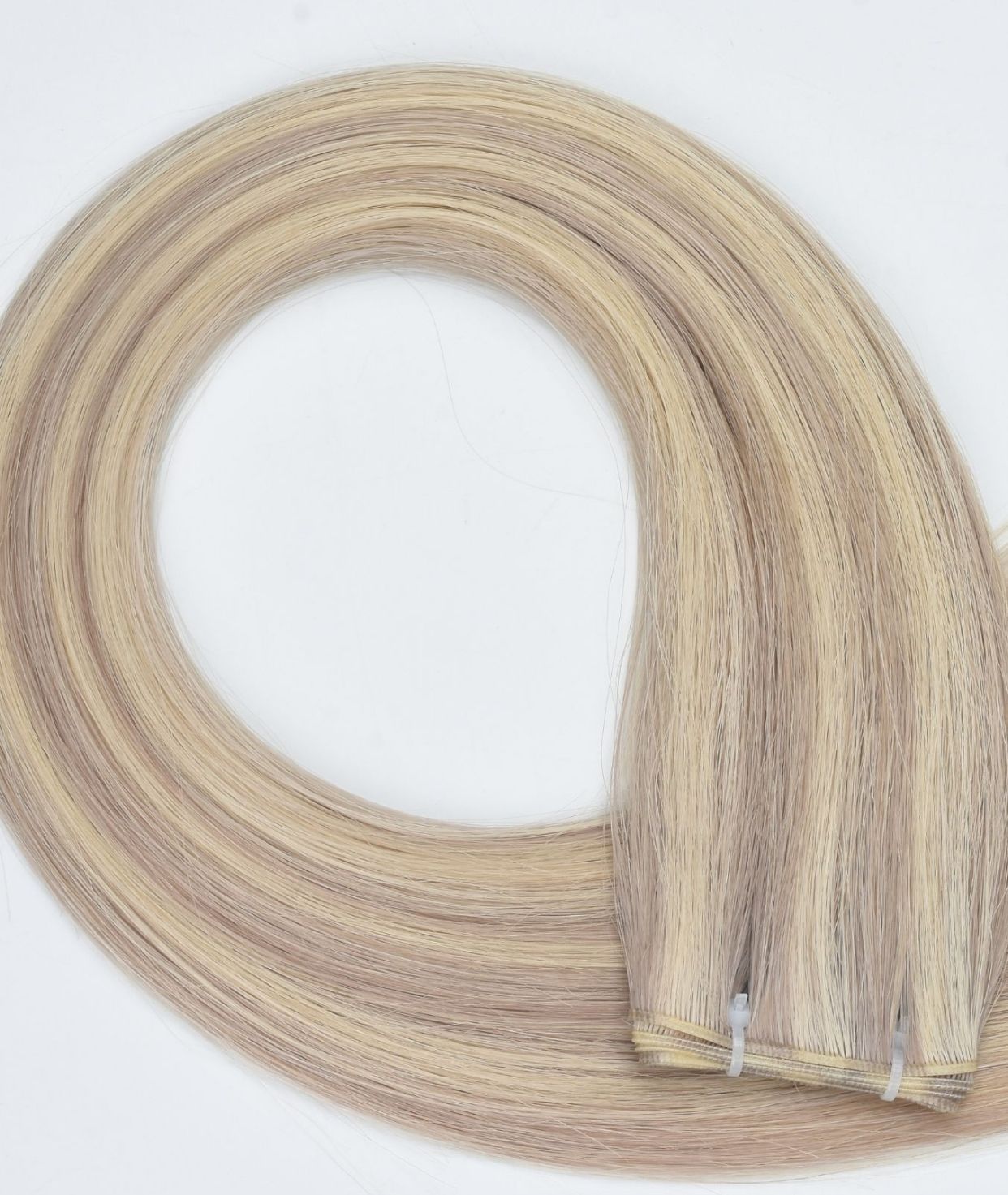 #18/60 Pearl Ash Blonde Highlights Genius Weft Extensions