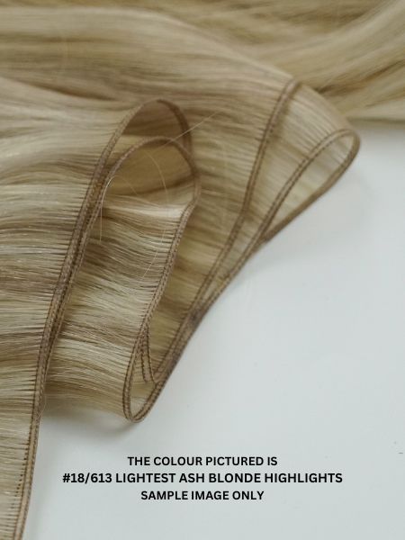 #Arctic Blonde Balayage Genius Weft Extensions