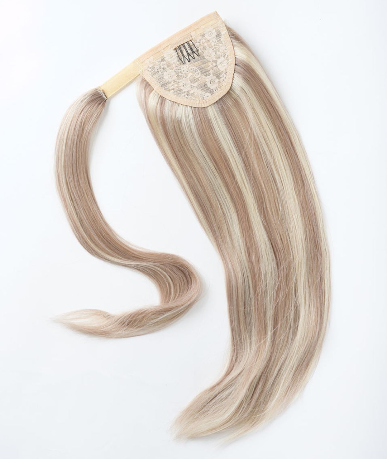 #18/613 Ash Blonde Highlights Ponytail Extensions