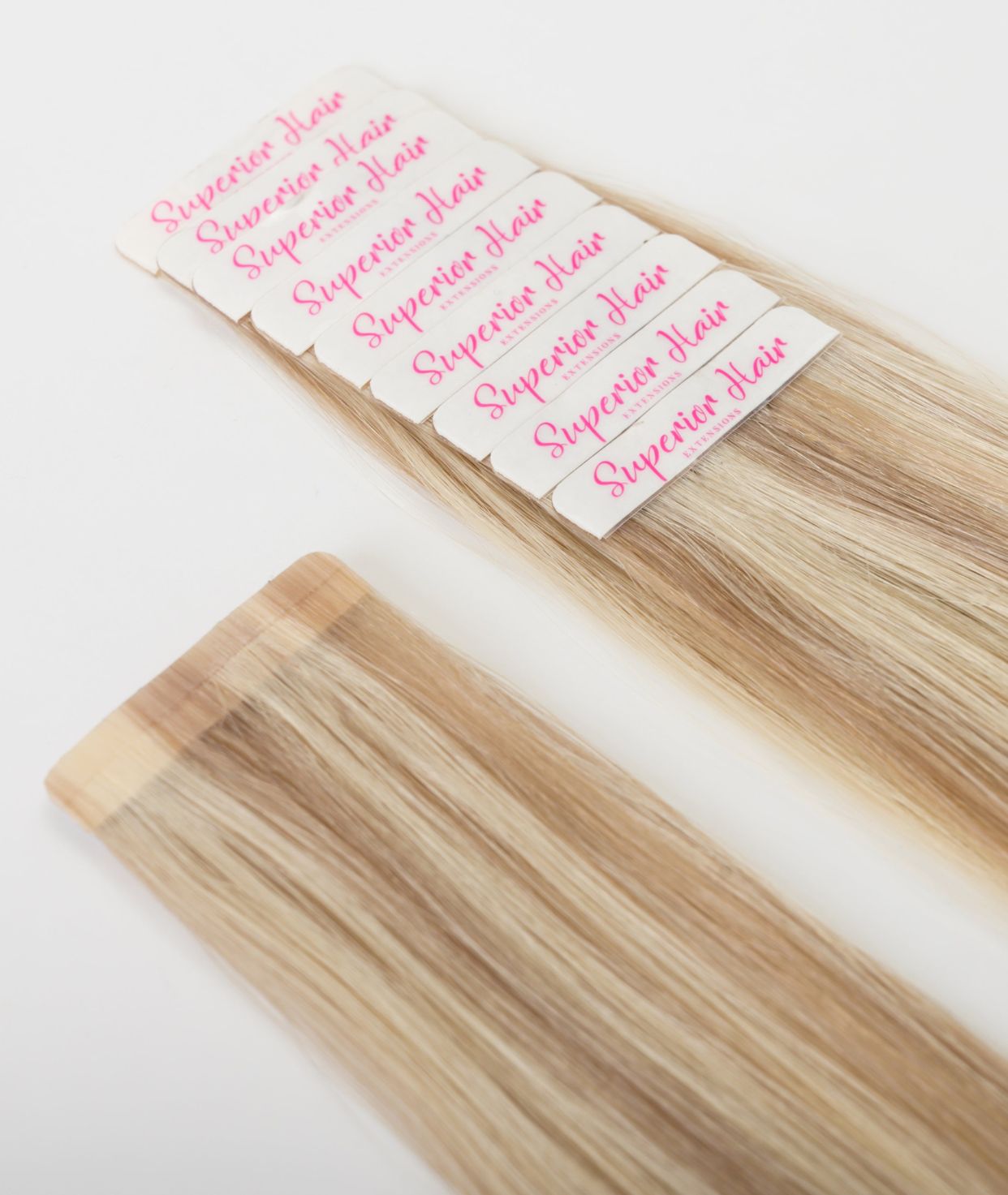 #18/613 Ash Blonde Highlights Seamless Tape In Extensions