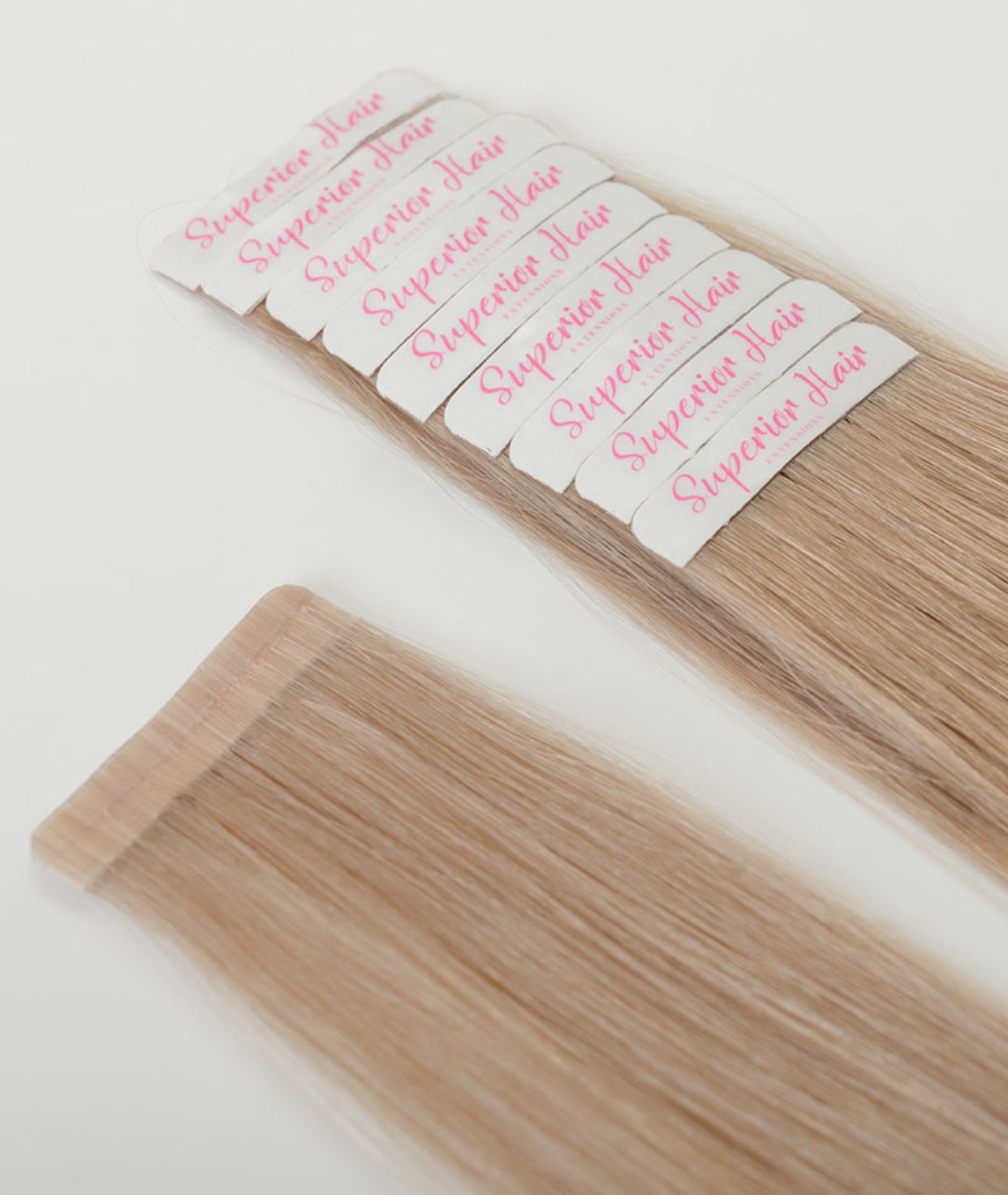 #18 Dark Ash Blonde Seamless Tape In Extensions