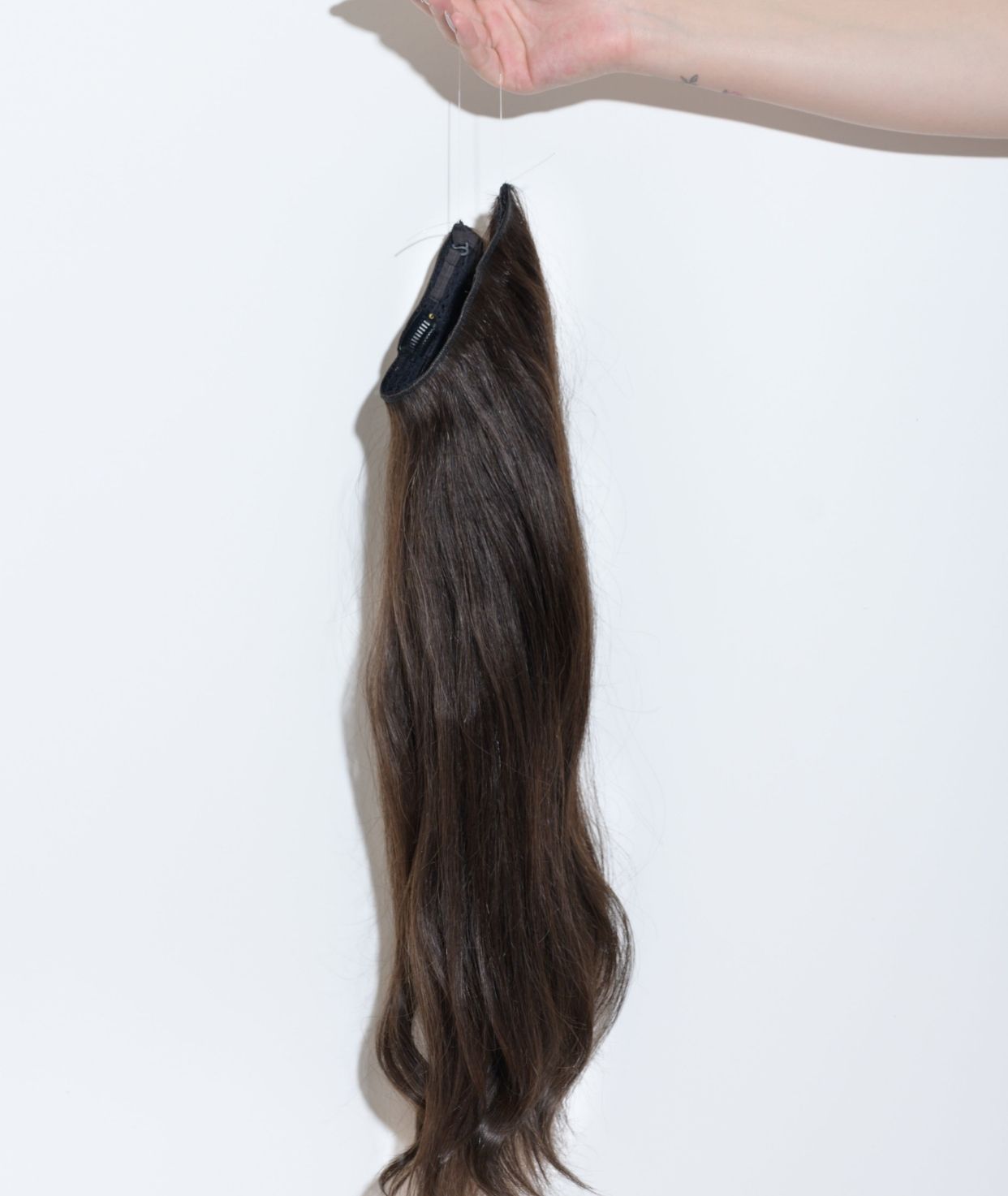 #1BL Darkest Brown Classic Halo Hair Extensions