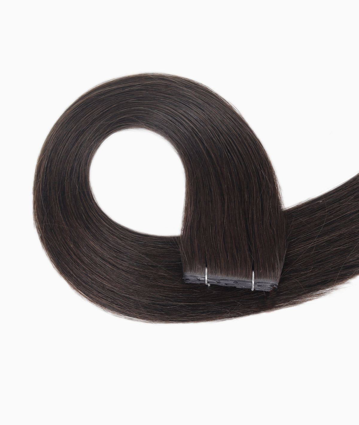 #1BL Darkest Brown Invisi Butterfly Weft Hair Extensions