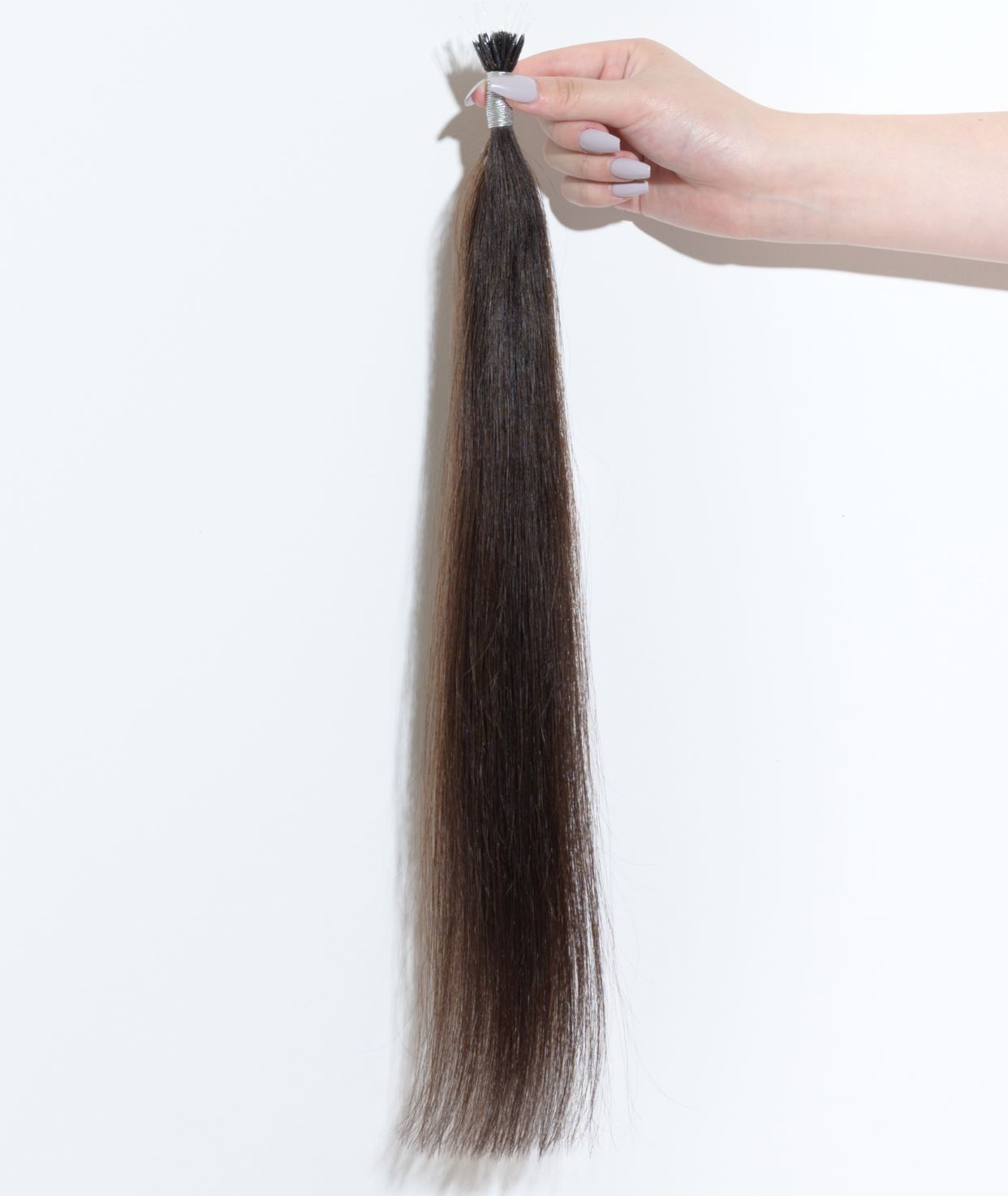 #1BL Darkest Brown Nano Tip Hair Extensions