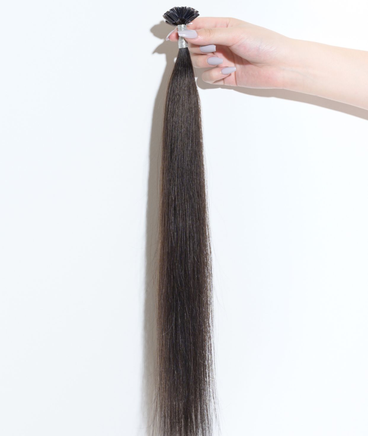 #1BL Darkest Brown Pre Bonded U Tip Extensions