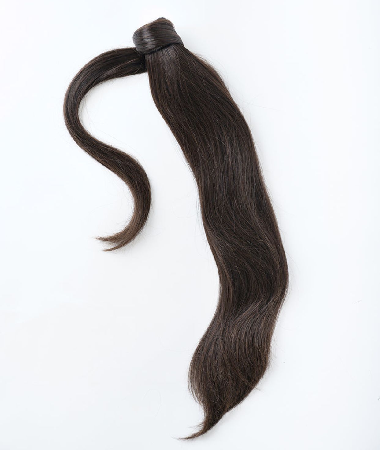 #1BL Darkest Brown Ponytail Extensions