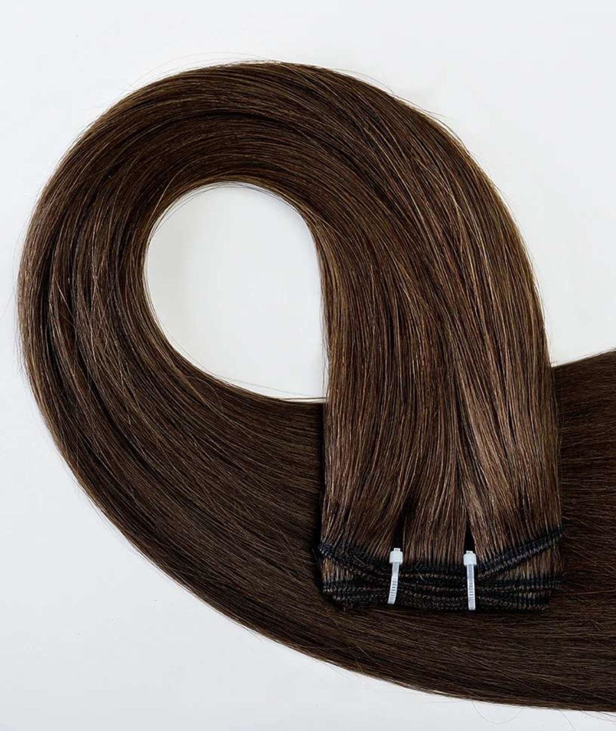 #1BL Darkest Brown Machine Weft Extensions