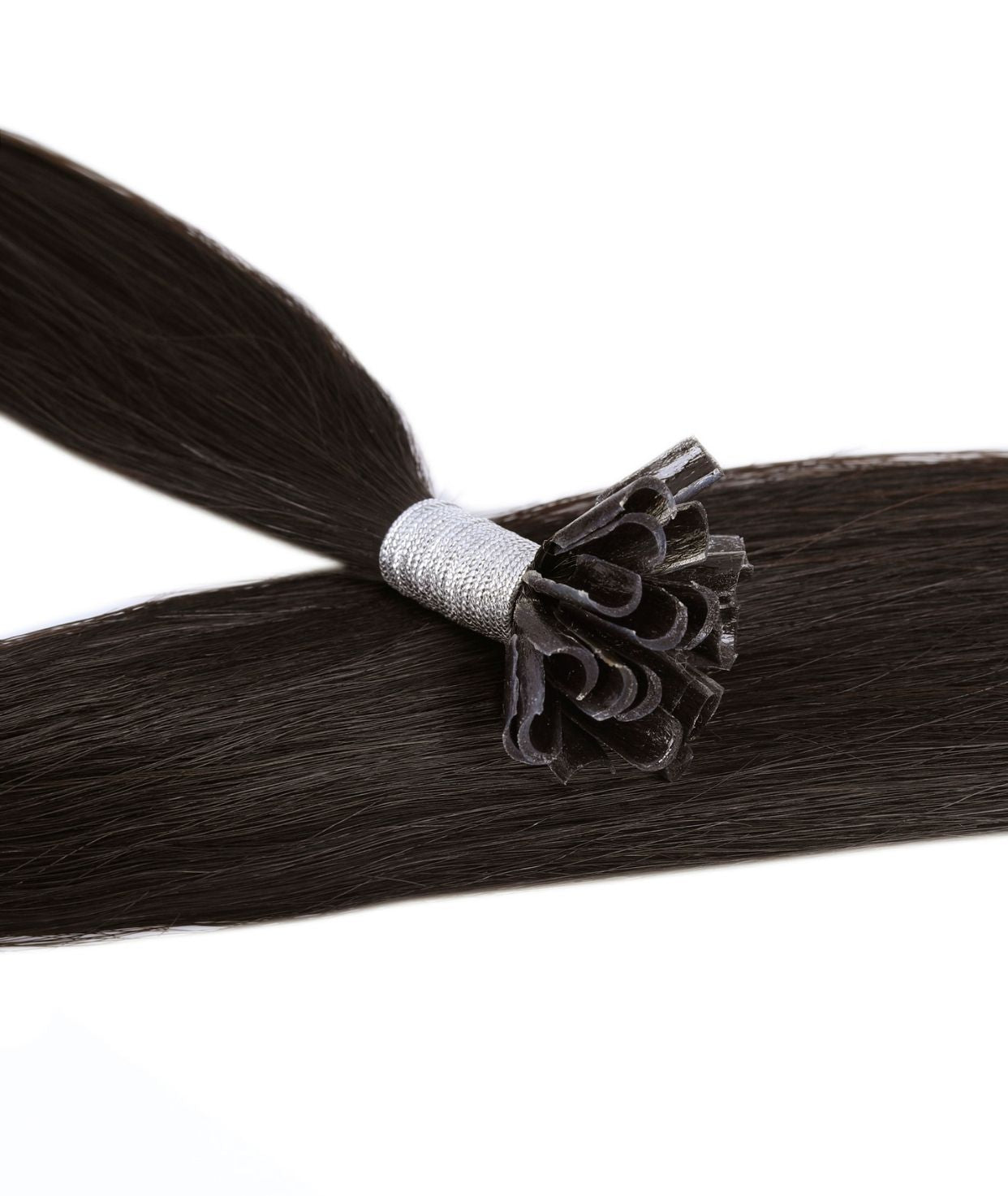 #1B Off-Black Pre Bonded U Tip Hair Extensions