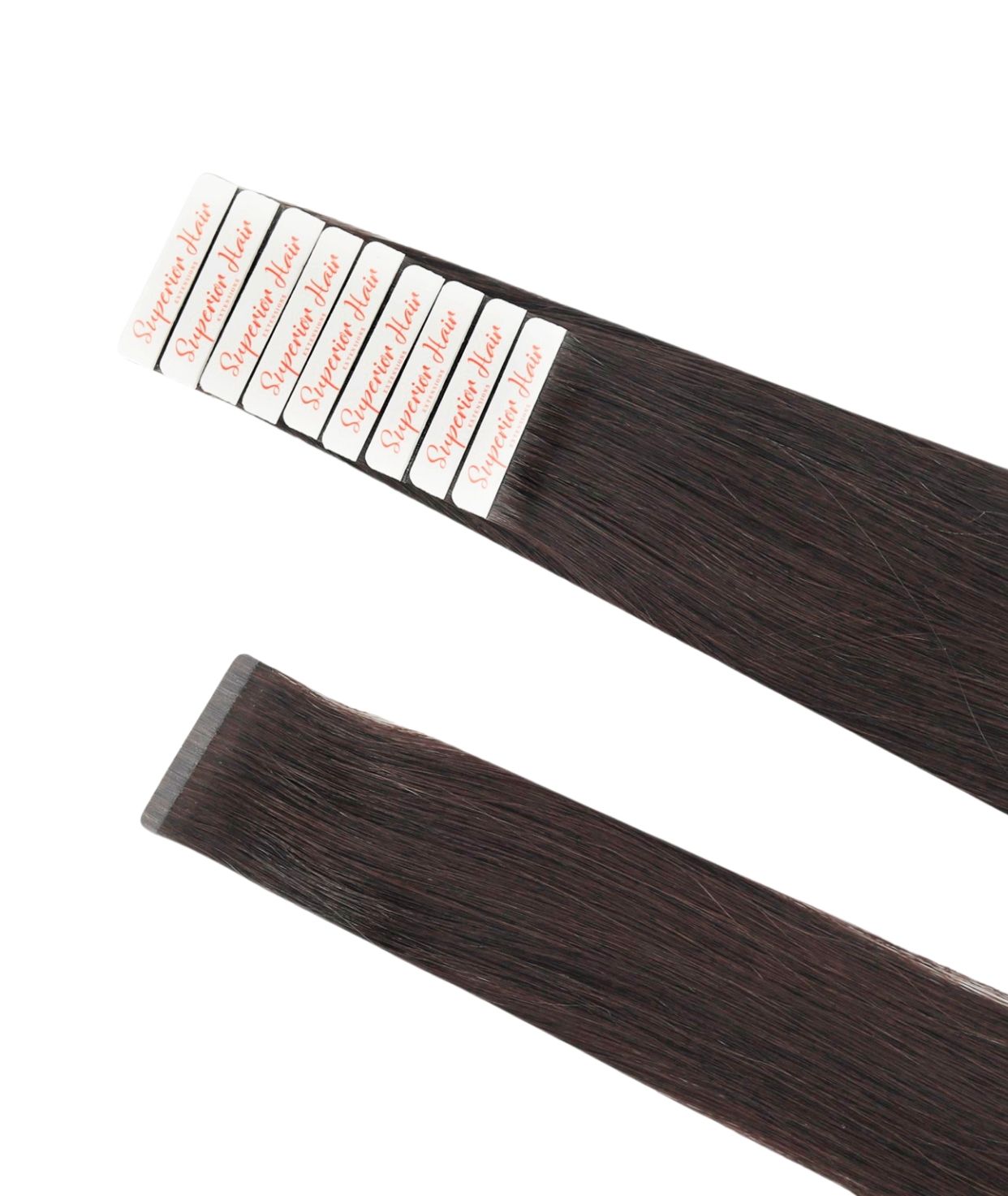 #1BL Darkest Brown Seamless Tape In Hair Extensions