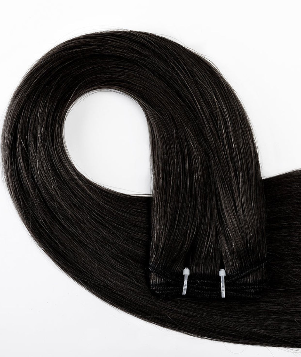 #1 Jet Black Machine Weft Extensions