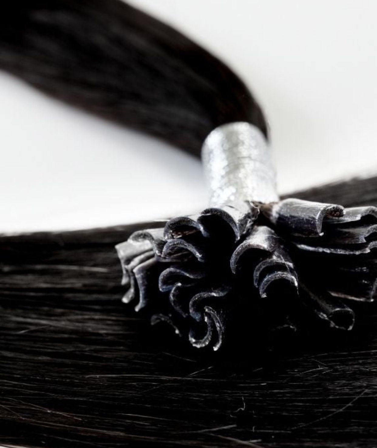#1 Jet Black Pre Bonded U Tip Extensions