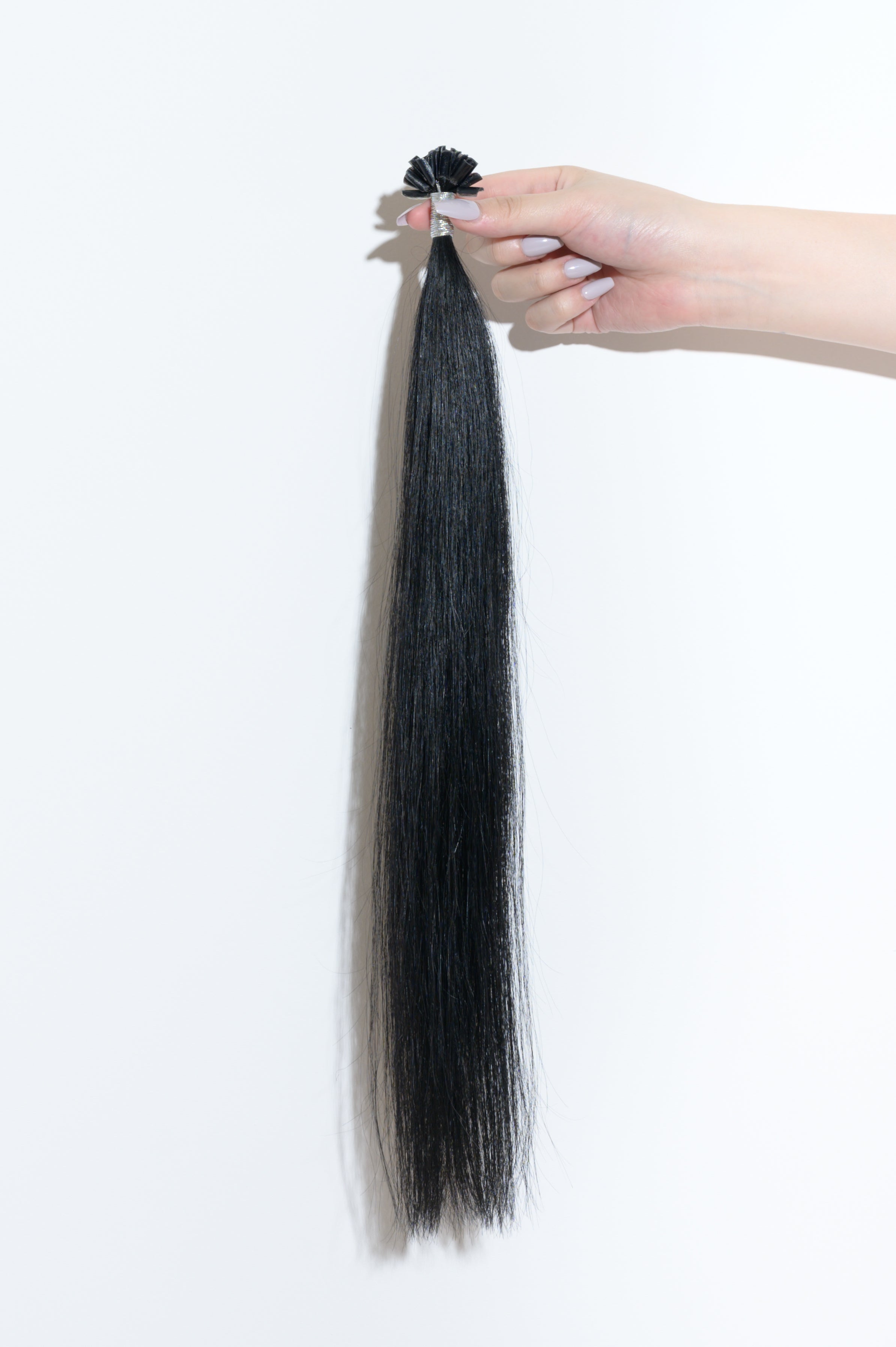 #1 Jet Black Pre Bonded U Tip Extensions