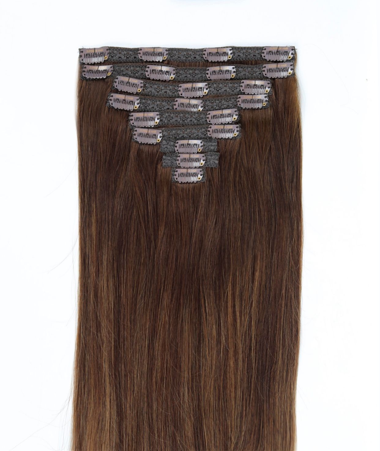 #Chocolate Brown Balayage Classic Clip In Hair Extensions 9pcs