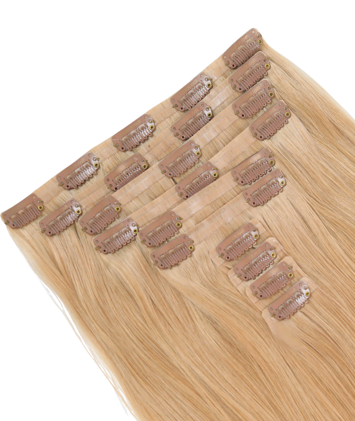 #23 Golden Blonde Seamless Clip In Hair Extensions