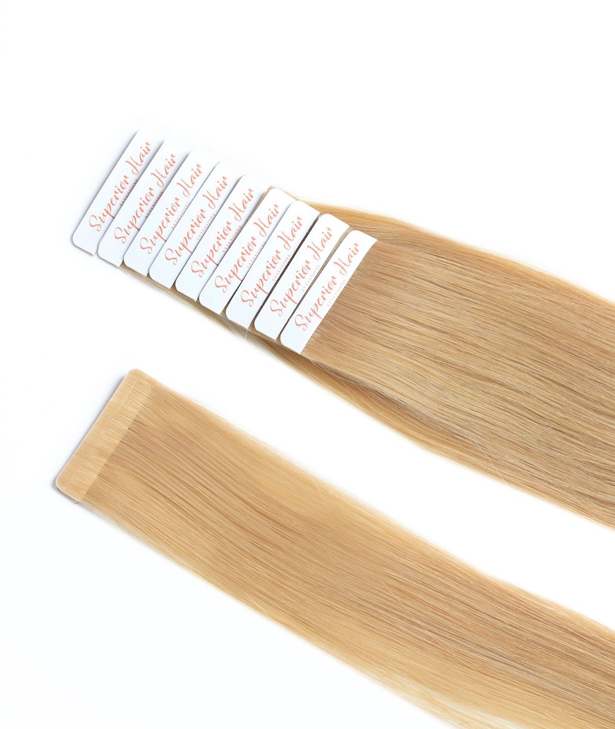 #23 Golden Blonde Seamless Tape In Hair Extensions