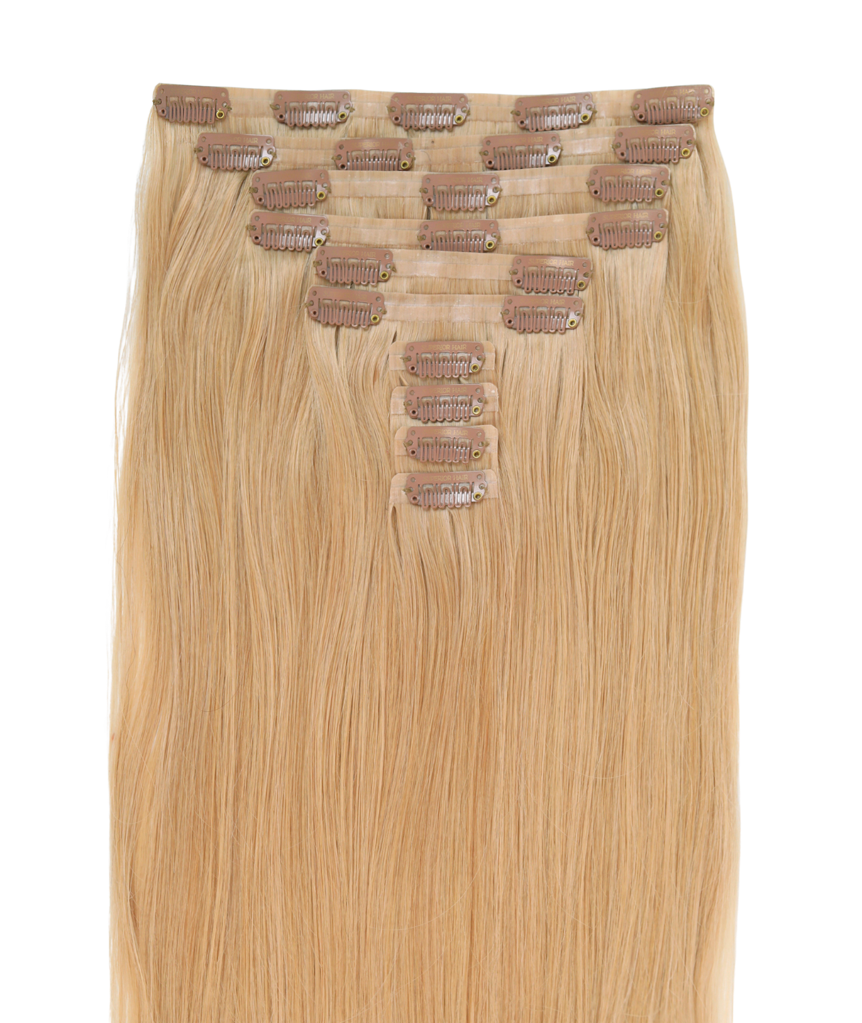 #23 Golden Blonde Seamless Clip In Hair Extensions