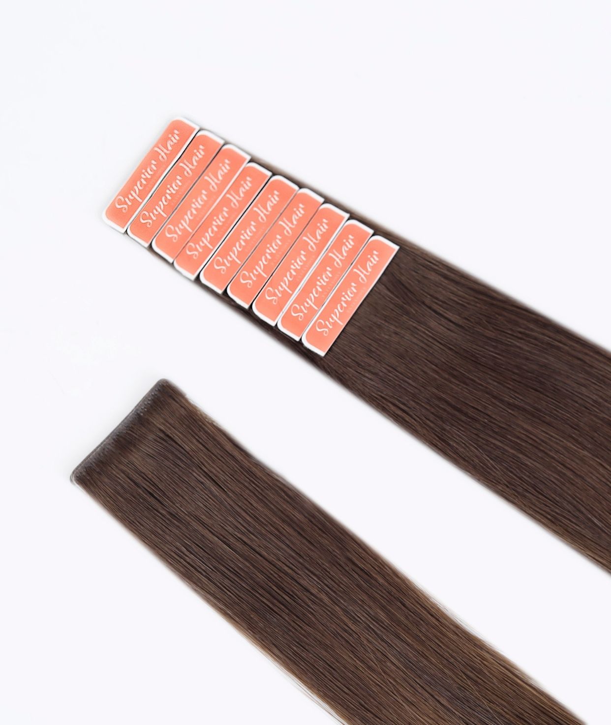 #Chocolate Brown Balayage Invisi Tape Hair Extensions
