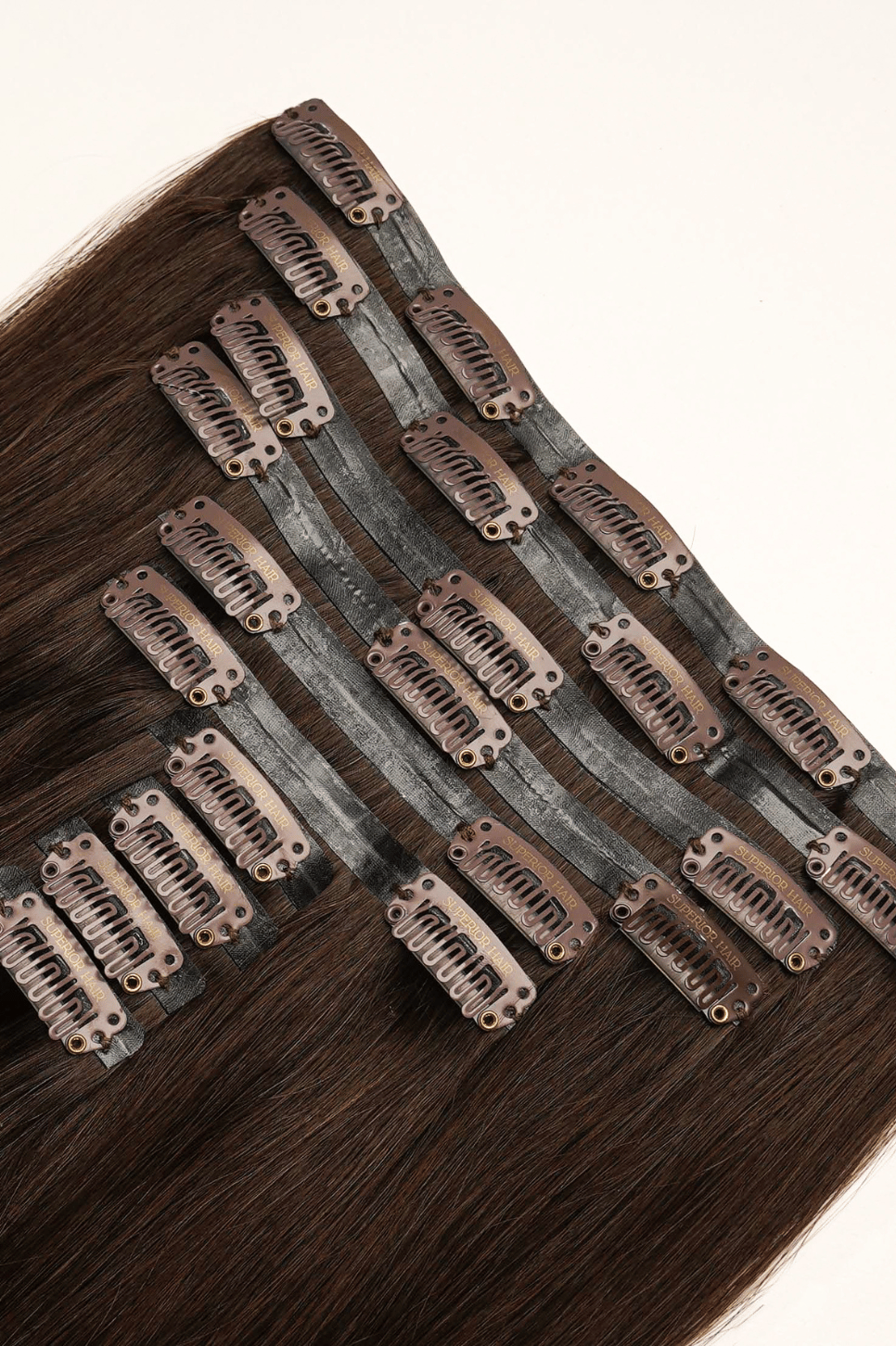 #2 Dark Brown Seamless Clip In Hair Extensions