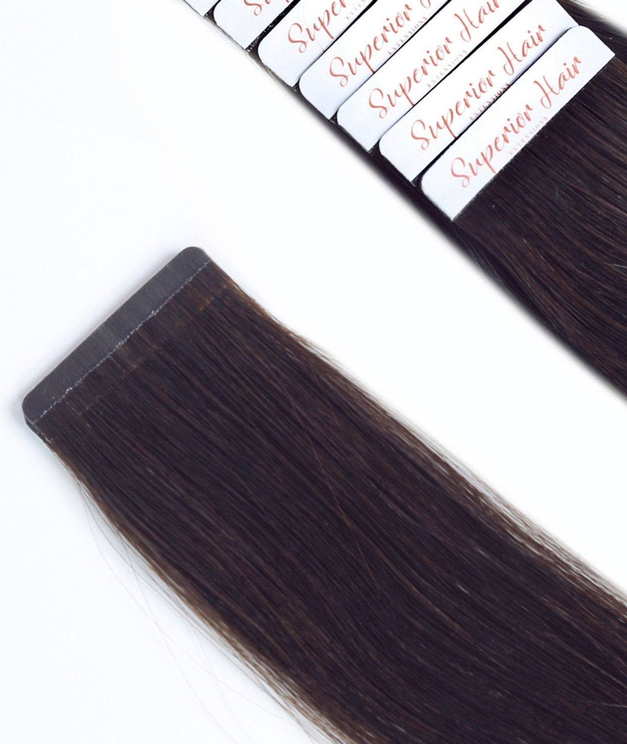 #2 Dark Brown Seamless Tape In Hair Extensions