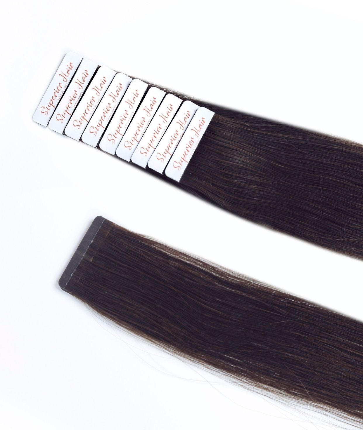 #2 Dark Brown Seamless Tape In Hair Extensions